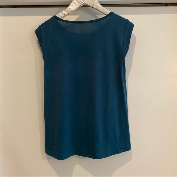 Dark teal LOFT blouse - Picture 3 of 4